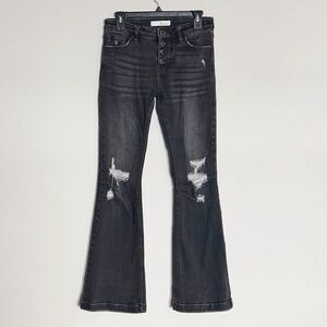 KanCan Harlo Mid Rise Button Fly Flare Jeans